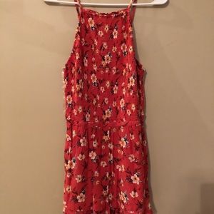 Coral flowered American Eagle Romper